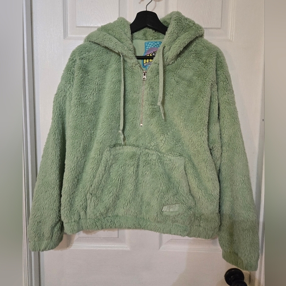 A. LAB Kendra Frog Green Half Zip Hoodie - Picture 3 of 7